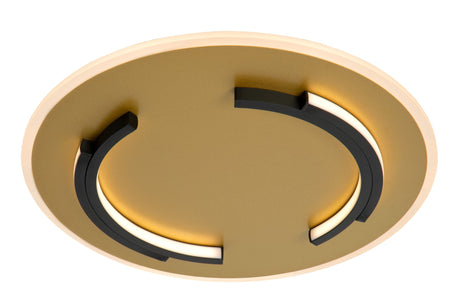 LED-Deckenleuchte Andreas rund Messing 39,6cm (2)