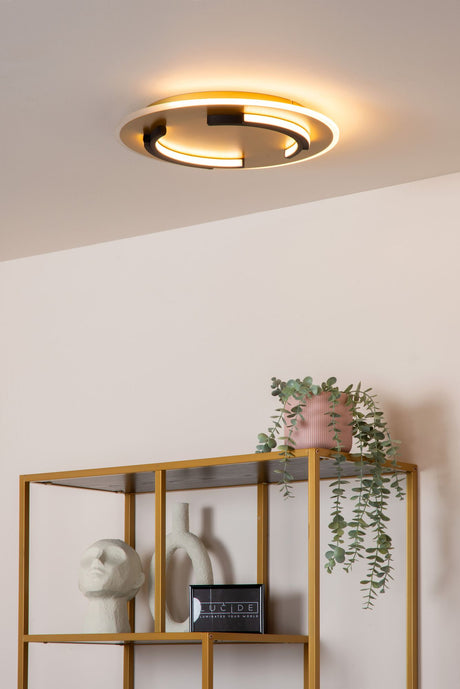 LED-Deckenleuchte Andreas rund Messing 39,6cm (1)