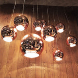 M Glass Ball Sfall Lampada rame Ø 30 cm