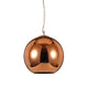 M Glaskogel Hanglamp Koper Ø 30cm in kogelvorm van glanzend koperglas.