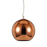L lampada a sospensione a sfera di vetro rame Ø 40 cm