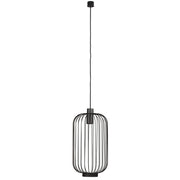Cages M Gitter-Pendelleuchte 30cm Schwarz, offene Nowodvorski Käfig-Pendelleuchte aus schwarzem Metall