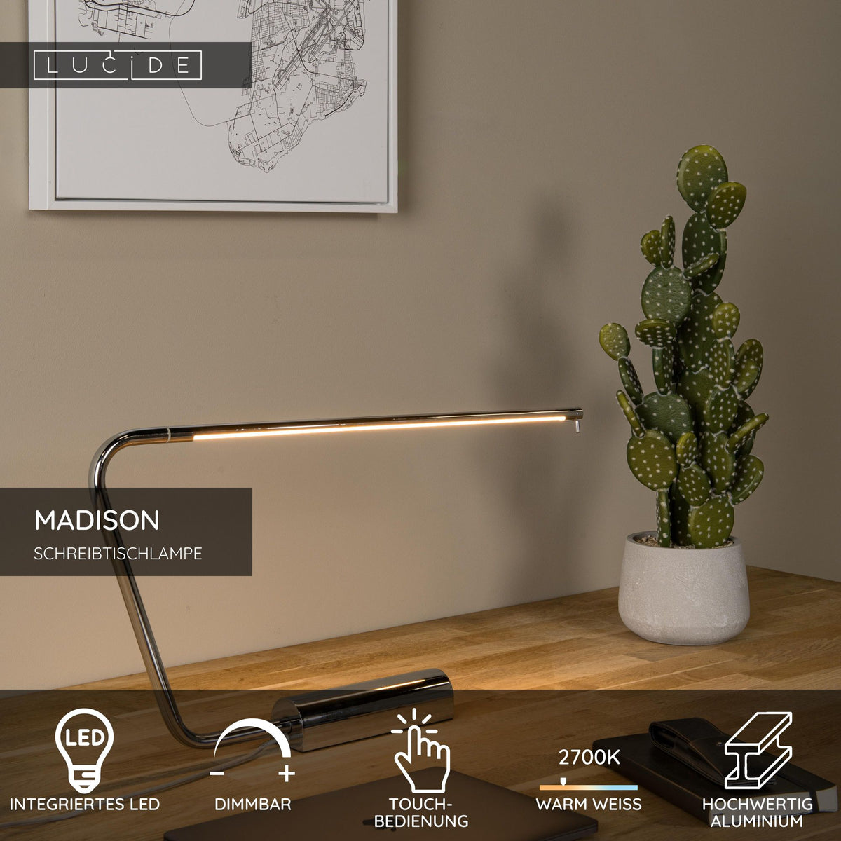 LED-Schreibtischleuchte Madison Touchdimmer Warmweiß (7)