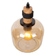 Ilona pendant light, 3-light rectangular with glass shade, height-adjustable (4)