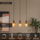 Ilona pendant light, 3-light rectangular with glass shade, height-adjustable (5)