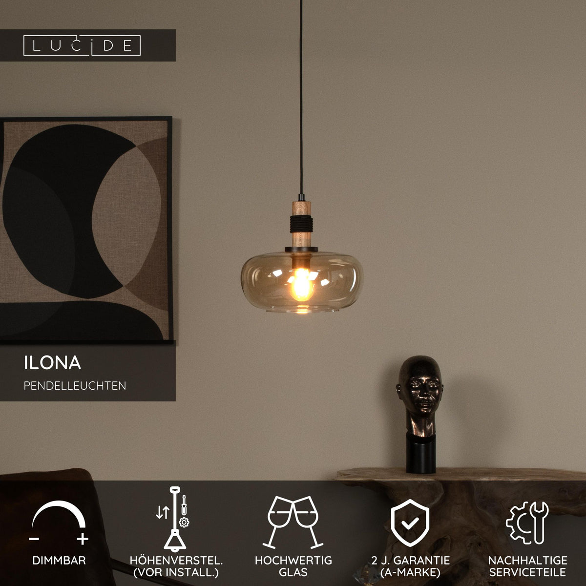 Pendelleuchte Ilona Glas Rund (5)