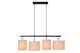 Maya pendant light 4-light with cotton shades, height-adjustable, beige 107cm (1)