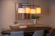 Maya pendant light 4-light with cotton shades, height-adjustable, beige 107cm (2)