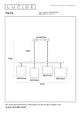 Maya pendant light 4-light with cotton shades, height-adjustable, beige 107cm (6)