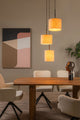 Maya pendant light, 3-light, height-adjustable, with cotton shades Ø 46cm (1)
