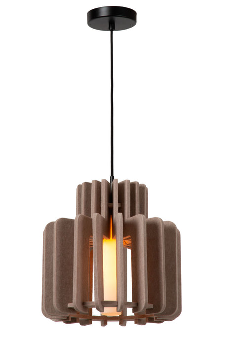 Pendelleuchte Rollo Filzschirm mit Opalglas Ø31cm höhenverstellbar (1)