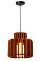 Rollo pendant light with felt shade and opal glass Ø31cm height-adjustable (2)