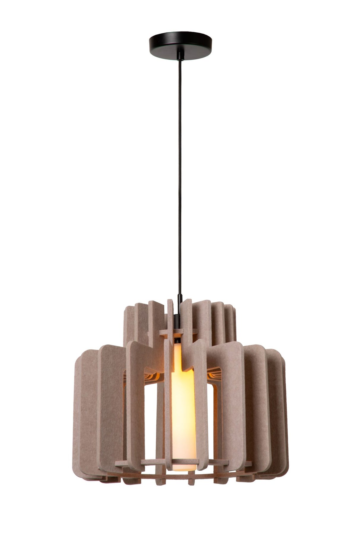 Hanglamp Rollo met glazen kap in hoogte verstelbaar Ø40cm (1)