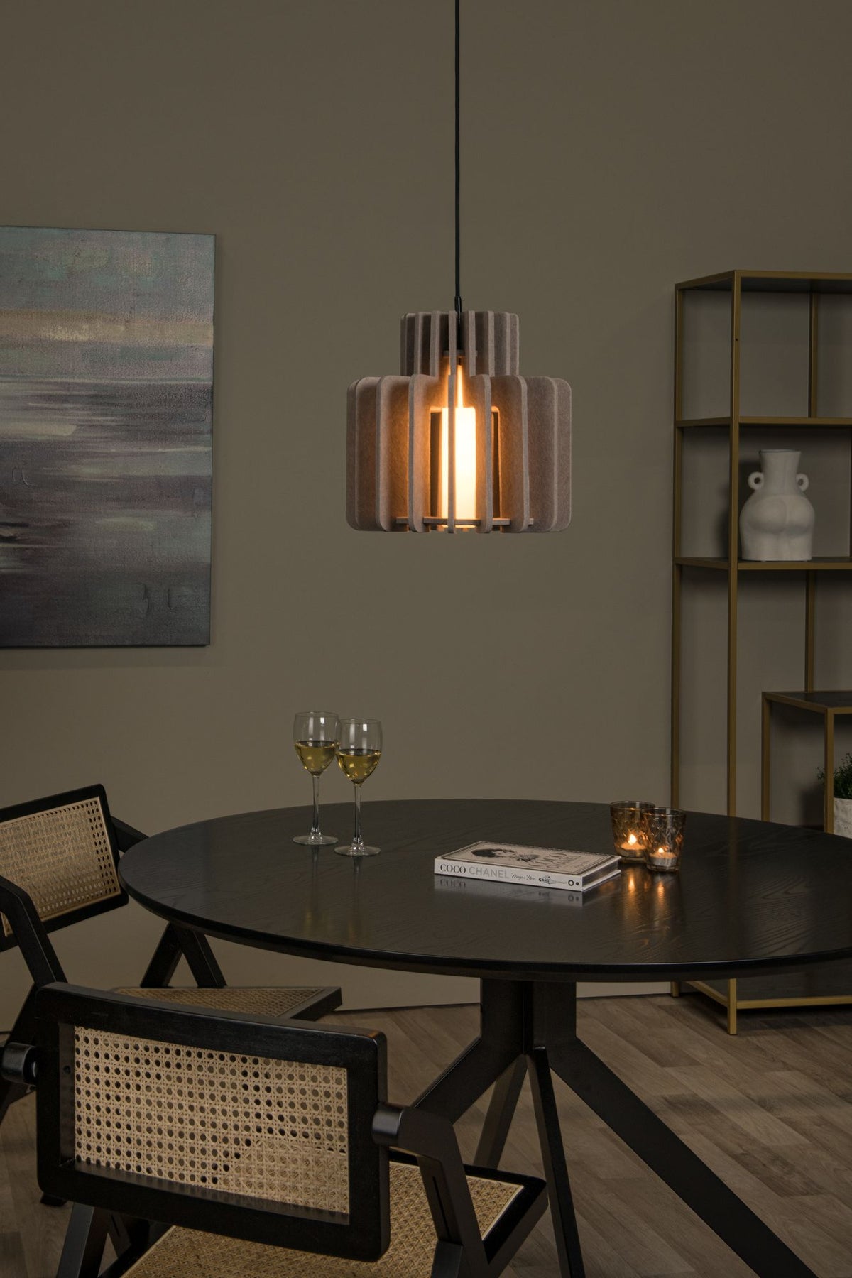Hanglamp Rollo met glazen kap in hoogte verstelbaar Ø40cm (3)