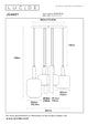 Pendeleuchte Joanet 3-flammig mit Glasschirm Ø 65cm (6)