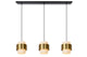 Lámpara colgante Firmin de 3 luces, regulable en altura, cristal, latón (3)