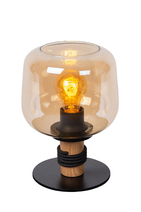 Tischleuchte Ilona Amber mit Glasschirm Ø18cm (2)