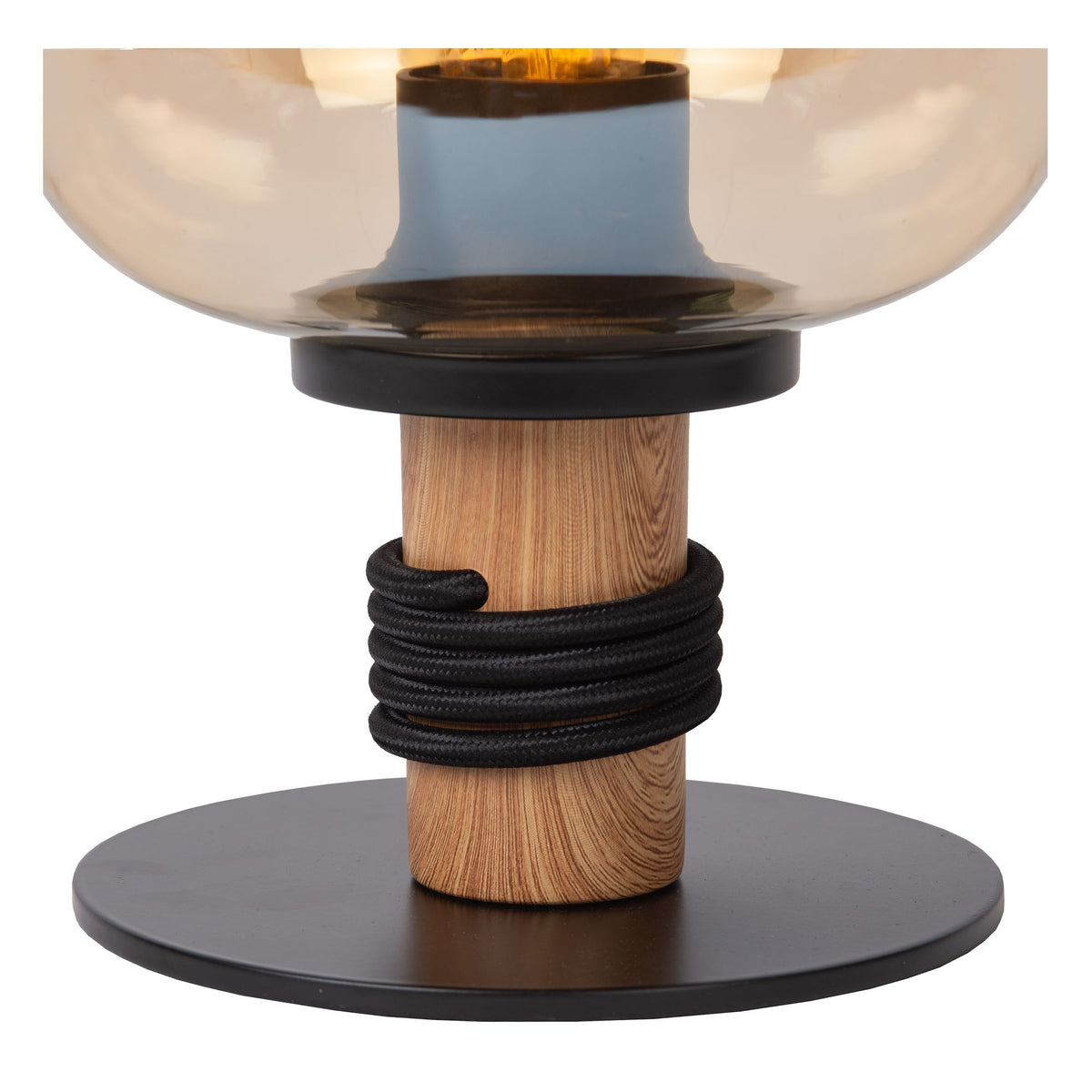 Tischleuchte Ilona Amber mit Glasschirm Ø18cm (3)