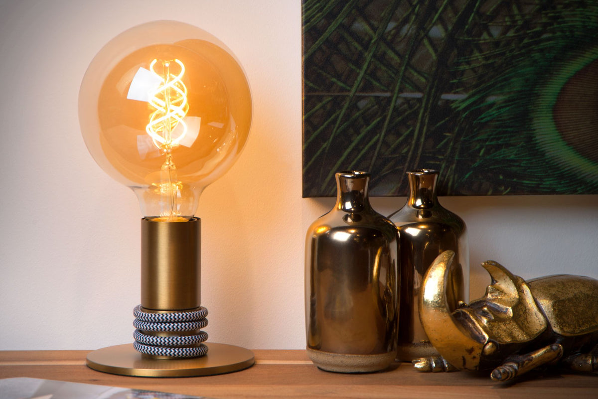 Lampada da tavolo Marit Retro con base rivestita in tessuto 12cm (3)