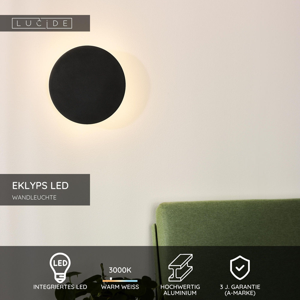 LED-Wandleuchte Eklyps rund Ø25cm (5)