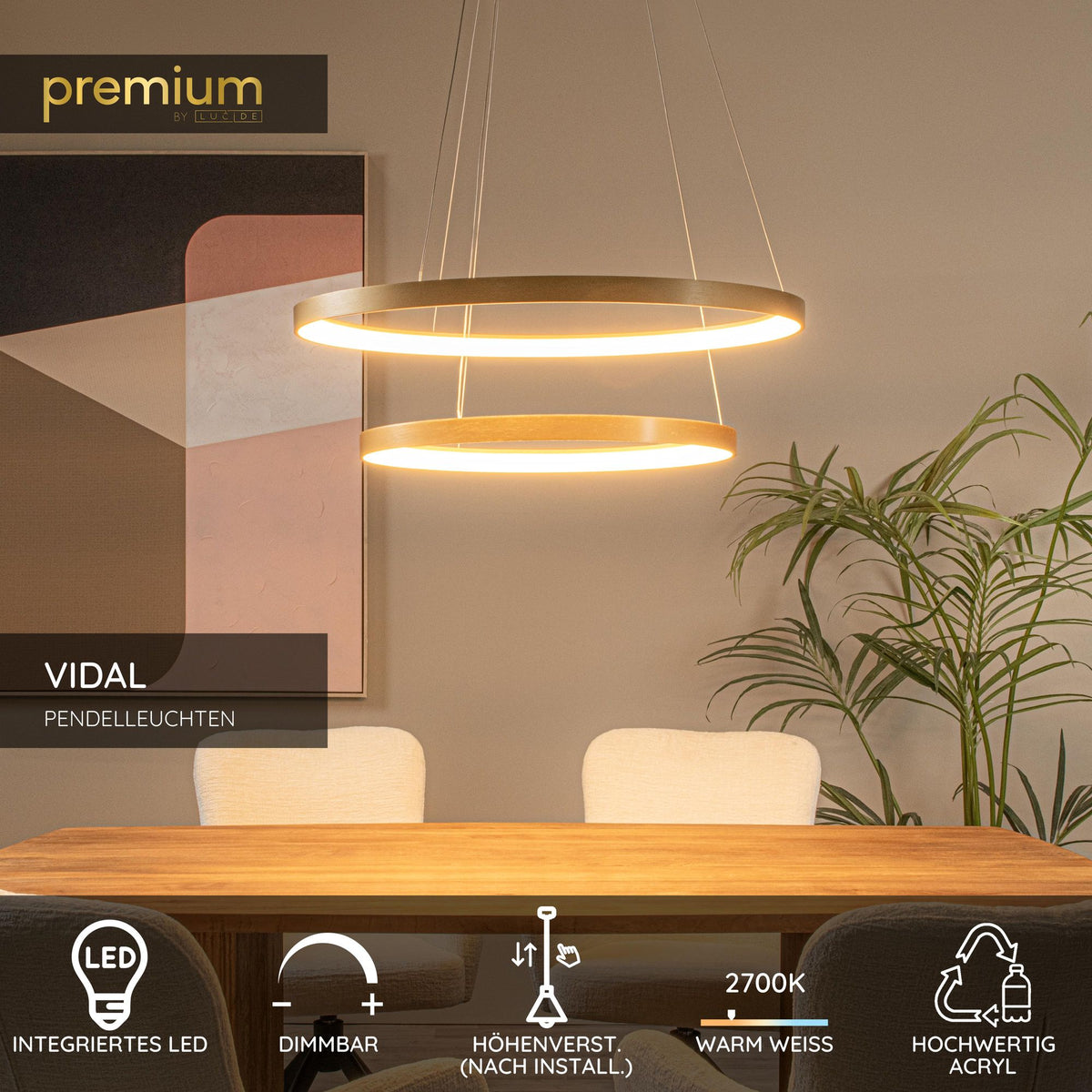 LED-Hanglamp Vidal dimbaar in hoogte verstelbaar Ø 78cm warm wit (7)