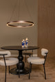 LED-Candeeiro suspenso Liane de 2 luzes CCT regulável Ø 80cm Cor ferrugem (1)