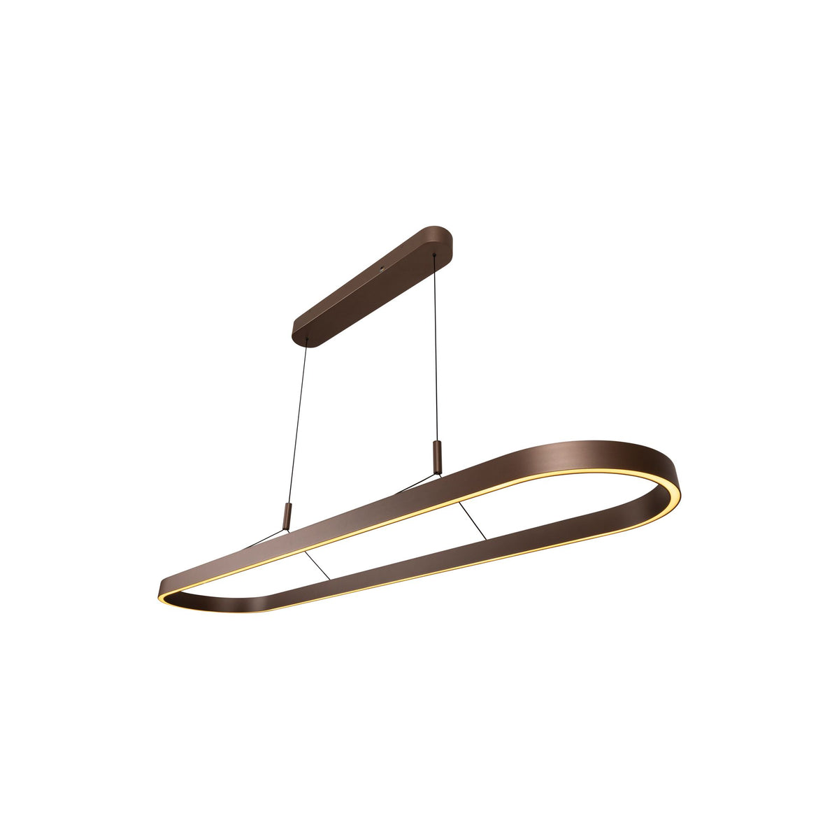 Liane 2-light pendant light CCT dimmable 150cm rust brown (4)
