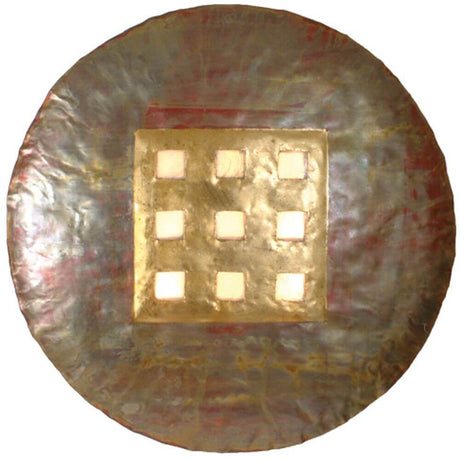 2-light wall light Disque Medium Shell Gold, Bronze - wall decor with artistic design.
