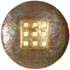 Wandleuchte 2-flammig Disque Medium Muschel Gold, Bronze - Wanddeko mit künstlerischem Design.