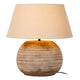 Lampe de table Denise avec abat-jour en tissu et pied en céramique (2)
