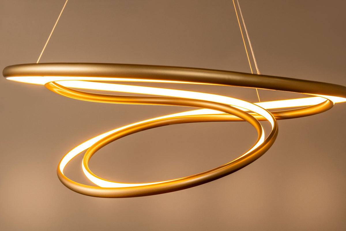 LED-Pendelleuchte Sardana dimmbar Warmweiß Messing Ø80cm (3)