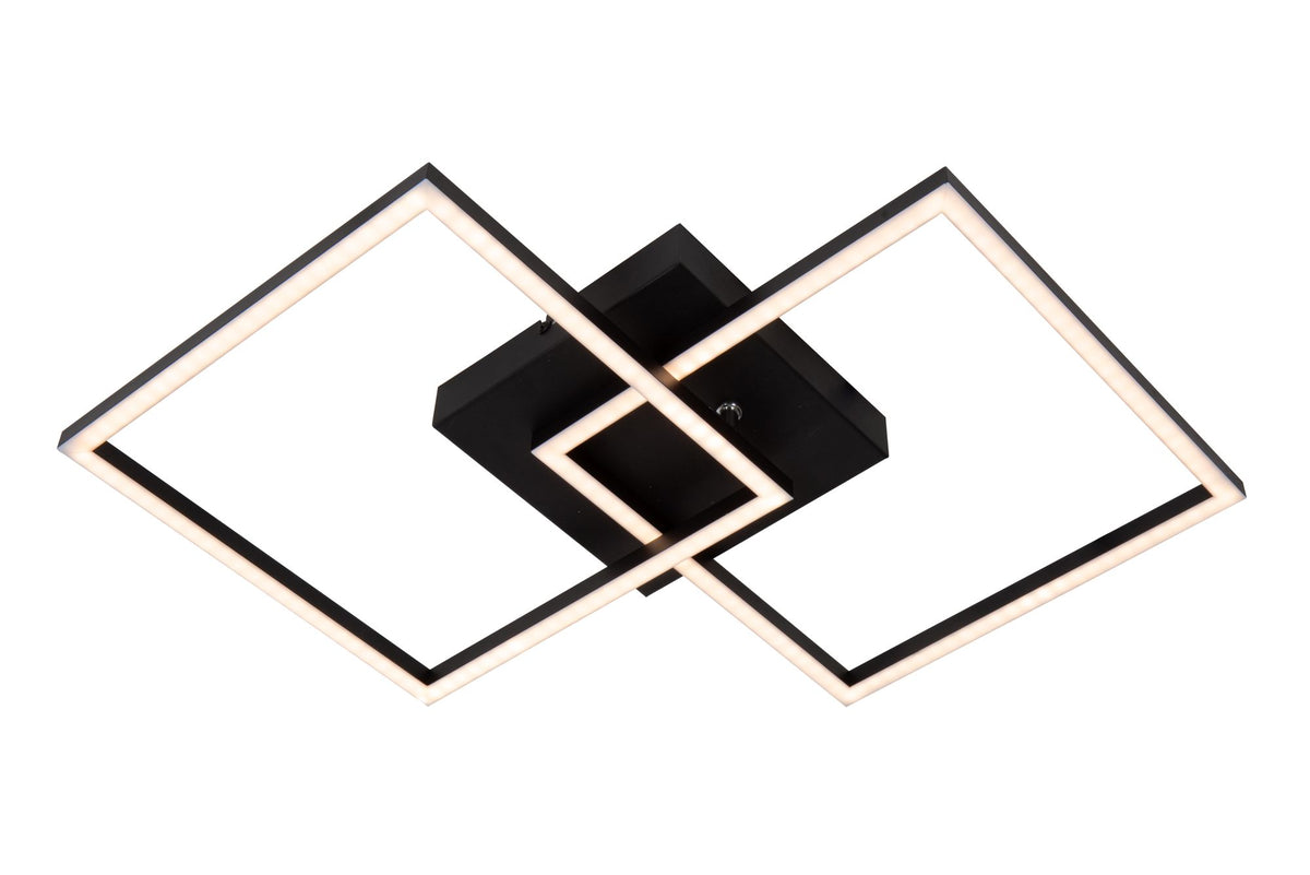 LED-Deckenleuchte Arianne CCT quadratisch 41x41cm Schwarz (2)