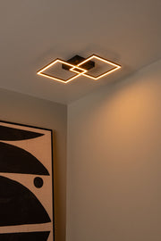 LED-Arianne CCT ceiling light square 41x41cm Black (1)