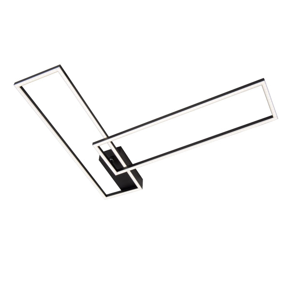 LED-Lámpara de techo Arianne rectangular CCT 92,5 cm Negro (4)