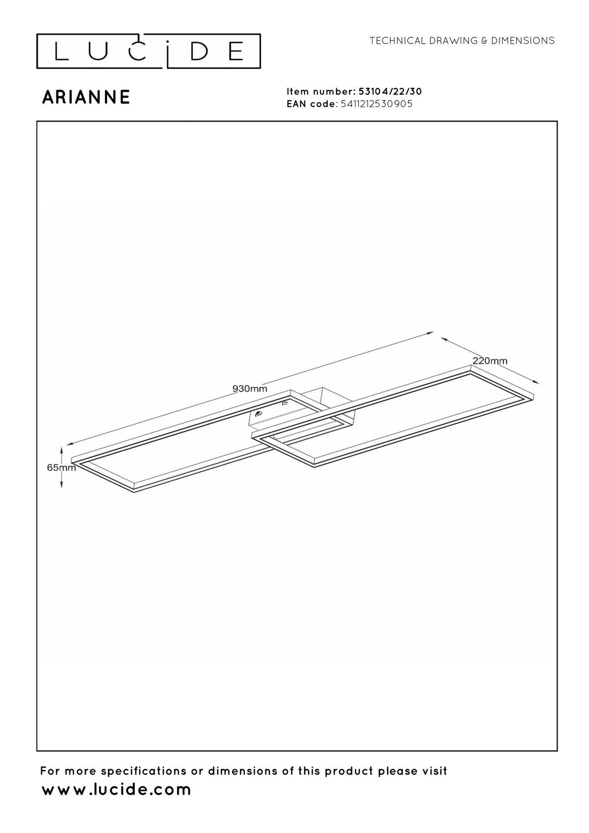 LED-Deckenleuchte Arianne rechteckig CCT 92,5cm Schwarz (7)