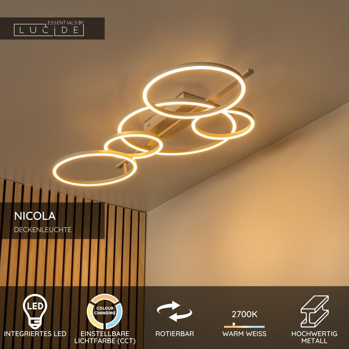 LED-Deckenleuchte Nicola CCT schwenkbar Taupe 132cm (4)