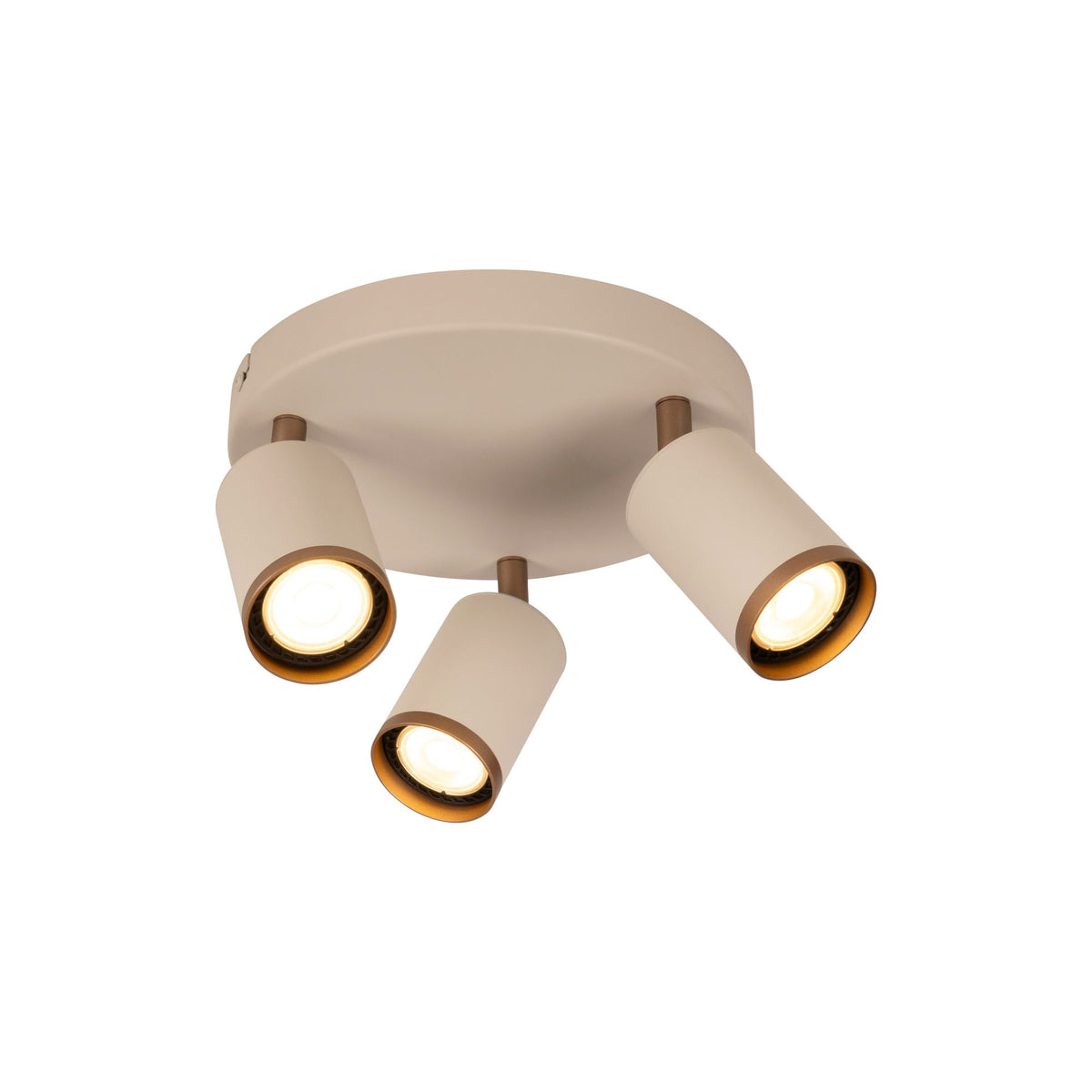 Foco de techo Regina de 3 luces, orientable y regulable, topo, 21 cm (1)