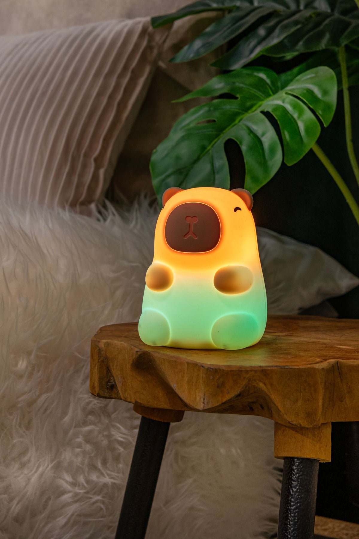 LED-lámpara de noche Pincha Capybara recargable RGB regulable (3)