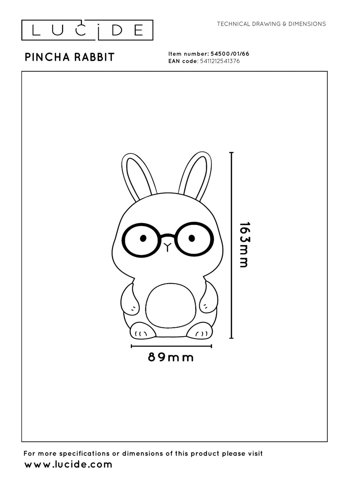 LED-nachtlamp Pincha Rabbit met accu, RGB-kleurverandering en touchdimmer (7)
