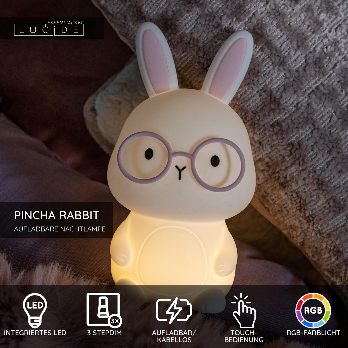LED-nachtlamp Pincha Rabbit met accu, RGB-kleurverandering en touchdimmer (6)