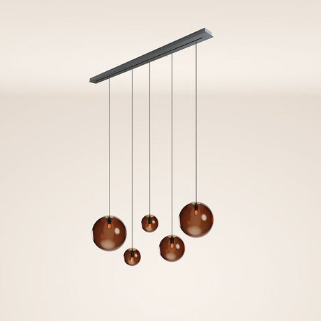 s.luce Orb Esstisch-Hängeleuchte 5-flammig 160cm