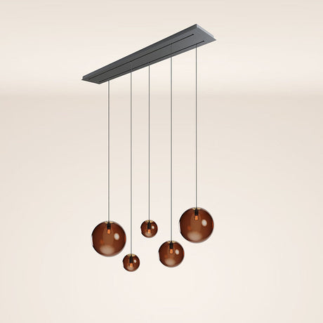 s.luce Orb 5-flammige Esstischlampe 2-reihig 160cm