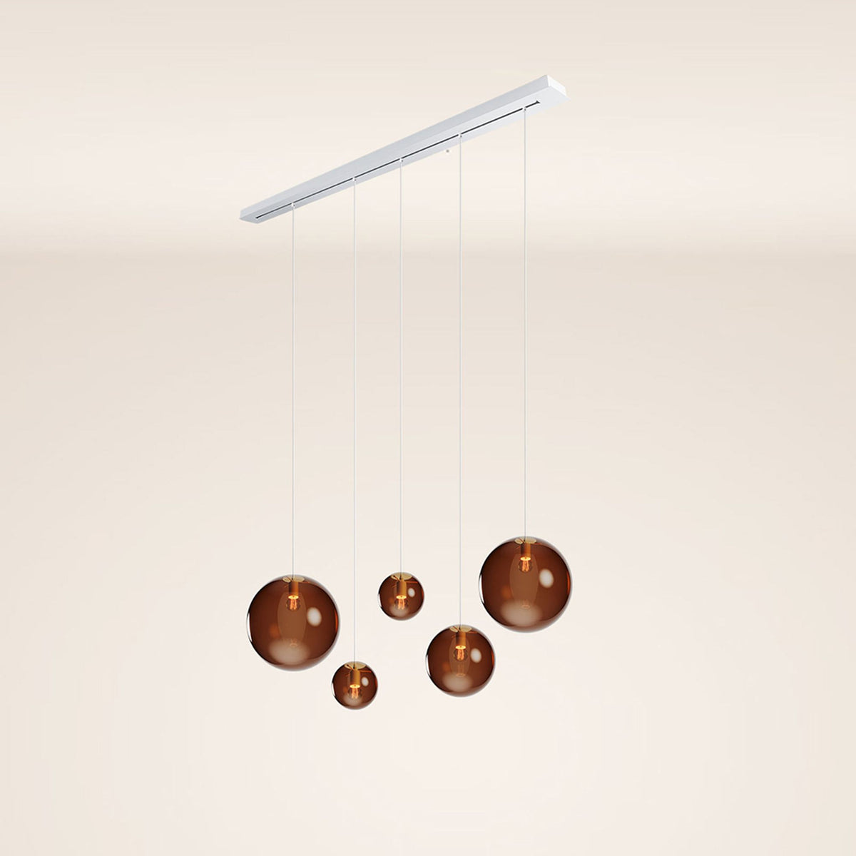 s.luce Orb tavolo da pranzo luce a sospensione 5 luci 160cm