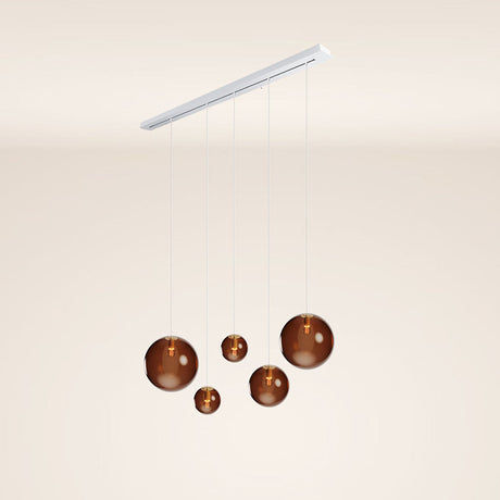 s.luce Orb Esstisch-Hängeleuchte 5-flammig 160cm