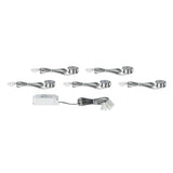 5er Möbeleinbauleuchten-Set Micro Line Mini LED rund