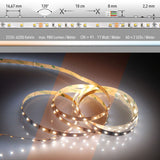 5m LED strip 11 W/m warm to cool white IP20