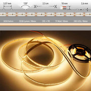 5m LED light strip 24V on request with 280 LEDs and 2030 lumens per meter for custom lighting