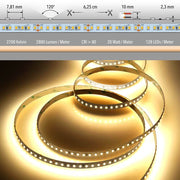 5m LED-Strip 20 W/m CRI 80 extra Warmweiß IP20 mit warmem Licht und flexibler Montageanleitung