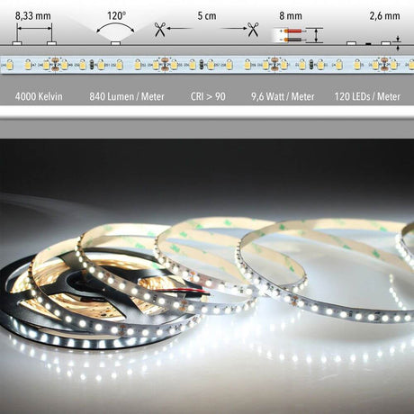 5m LED light strip 24V on request - flexible LED strips in warm light for custom lighting