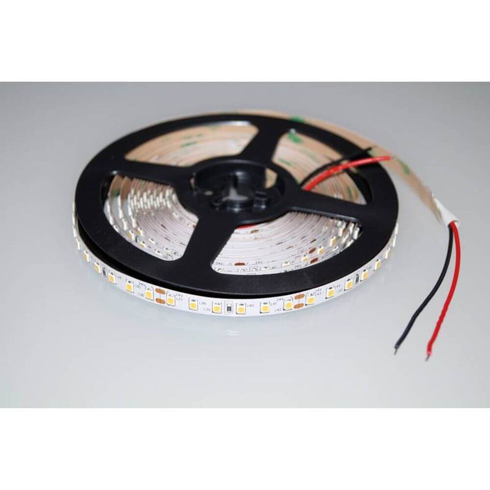 5m LED-Strip 9, 6 W/m extra Warmweiß IP20 auf Rolle, SMD 3528, einfache Montage, 2700K Farbtemperatur.